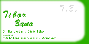 tibor bano business card